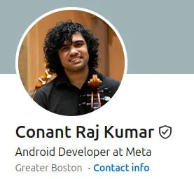 Conant Raj Kumar, Lectern's developer, holding a cello